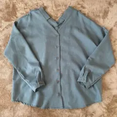 【美品】DHOLIC ディーホリック ブラウス シャツ カーキ