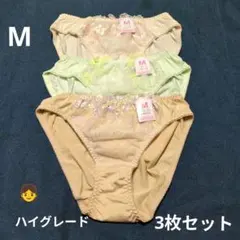 半額以下設定　レディースショーツ　ハイグレード　フロント刺繍　M 3枚セットのサムネイル