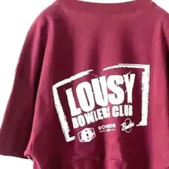 LOUSY BOWLER CLUB Tシャツ L えんじ レッド 赤 古着