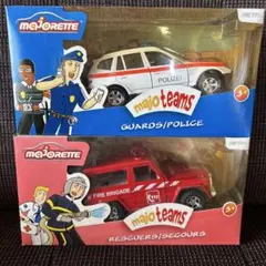 Majorette majo teams 警察・消防ミニカー2台セット