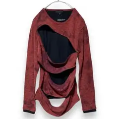 【新品】00s archive スパイラルzip ニットカットソーVkei V系のサムネイル
