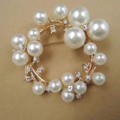 パールビジュー ブローチ コサージュ