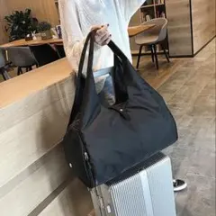 ボストンバッグ スポーツバッグ ジム 大容量 旅行 キャリーオン ブラック