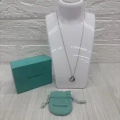 購入日証明書あり】TIFFANYオープンハートネックレス シルバーグラス