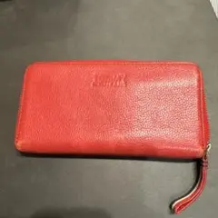 TOMMY JEANS レザー長財布 レッド ネイビー