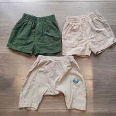 キッズ 半ズボン 3色セット 80cm