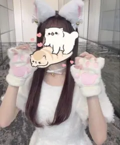 猫耳と肉球手袋セット