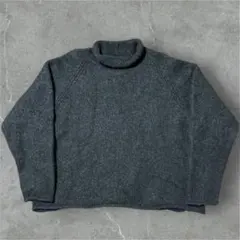 j.crew ロールネックニット　ネイビー　巨人タグ 90's J.CREW ロールネック コットンニットmtp079a1901501077