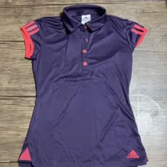 adidas テニスウェア ポロシャツ パープルのサムネイル