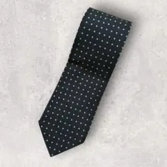 Giorgio Armani ネクタイ 黒 ドット柄 シルク イタリア製のサムネイル