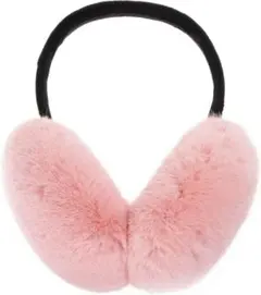 ふわふわ 可愛い 折りたたみ式 ファー イヤーマフ 耳カバー みみあて ピンク