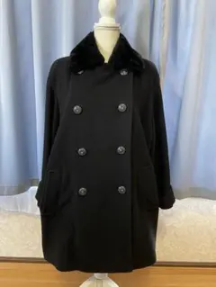 コルディア　ウールコート ファー襟付き