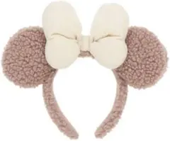 ミニー もこもこボアカチューシャ ピンクブラウン