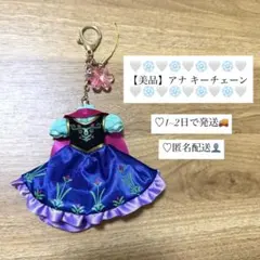 【美品】ディズニー アナと雪の女王 アナ ドレス キーチェーン キーホルダー