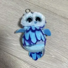 Ty Beanie Boos フクロウ マスコット キーホルダー　ブルーのサムネイル