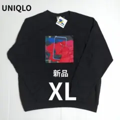 新品　ユニクロ　カウズ + ウォーホル スウェットシャツ　ブラック　XL