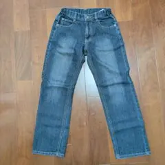 140cm キッズ ダークブルー ストレートデニム