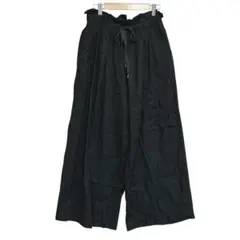 junjun様専用　イージーパンツ　ワイドパンツ　ブラック【L〜XL】麻混日本製