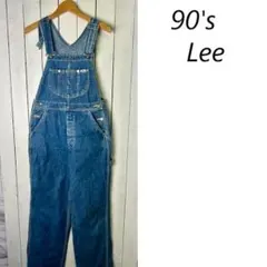 90s Lee 美色色落ち デニムオーバーオール 28 S～M オールド リー