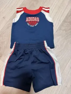 ヴィンテージ　子供服　adidas バスケットボール　セット アップ