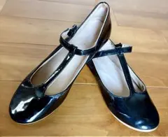 ZARA GIRLSエナメルTストラップバレエシューズ サイズ34 21.5cm