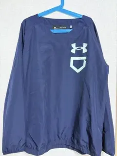 Under Armour 野球 Vネック ピステ ネイビー YXL