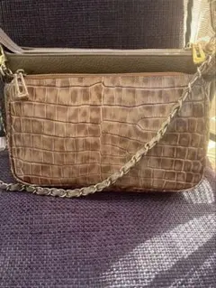 レザージュエルズクロコ型押し　ショルダーバッグ
