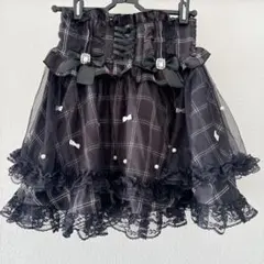 ノエミー　ブラックチェックミニスカート 量産型　地雷系