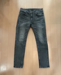 Lee 美品 ブラック・ライダース デニム 日本製 スキニー スリム ジーンズ