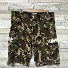 AAPE BY A BATHING APE カモフラ カーゴハーフパンツ　XLのサムネイル