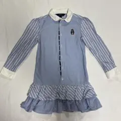 ラルフローレン ベア刺繍 オックスフォード ワンピース 120