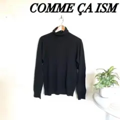 COMME ÇA ISM コムサイズム　ブラック タートルネック 長袖 シャツ
