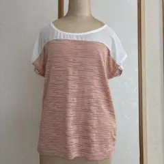 CECILMcBEE バイカラー 半袖トップス ピンク ホワイトのサムネイル