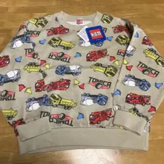 子ども服 120cm トミカ　裏起毛　総柄　トップス