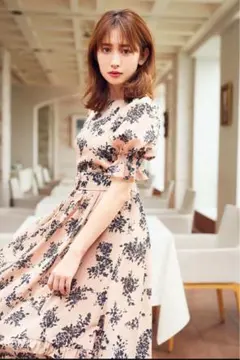 herlipto asymmetrical floral dress