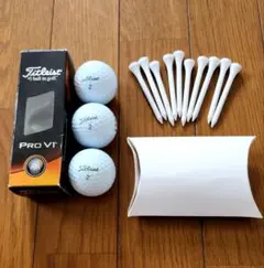 Titleist PRO V1　2　ゴルフボール 3個 ティー10本セット新品のサムネイル