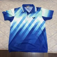 Butterfly 卓球 ウェア ポロシャツ ブルー Mサイズ