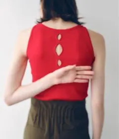 ADAM ET ROPE' カップインサークルカットアメスリタンクトップのサムネイル