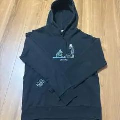 刺繍 ブラックパーカー