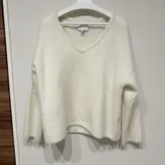 H&M EDITION オフホワイト Vネックセーター