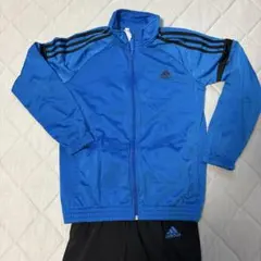 adidas ジャージ 青黒 ストライプ