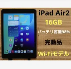 完動品iPad Air2(A1566)本体16GBグレイ送料込TG5VJ