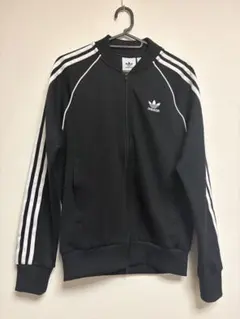 adidas ブラック トラックジャケット