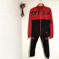 Mサイズ adidas セットアップ ジャージ ブラック レッド スポーツ