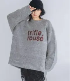 JEANASIS 5G floatロゴBIGプルオーバー　ニット