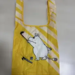 ムーミン エコバッグ 黄色 ストライプ
