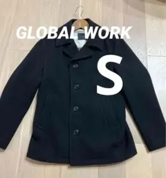 GLOBAL WORK Pコート　黒　メンズ　S サイズ　　匿名配送