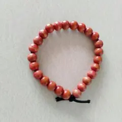 【匿名配送】ブレスレット 木製 ピンクのサムネイル