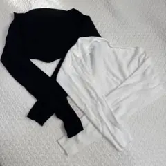 リブクロップド丈ボレロ