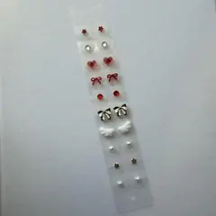 耳つぼジュエリー 20粒 推し活カラー 赤